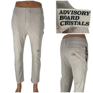 Advisory Board Crystals Mens XS Pants ABC 123 Ivory Cream Pockets Tan Cotton EUC